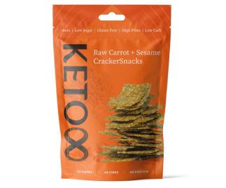 Keto Raw Carrot & Sesame Crackers