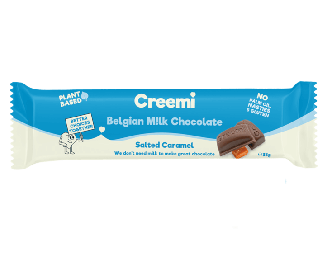 Creemi Salted Caramel Plant Based Belgium Chocolate Bar