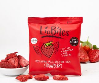 LioBites Freeze-Dried Strawberry Crisps - 1 box 15 packs - FREE DELIVERY 