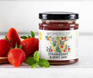 Womersley Strawberry & Mint Jam - More Fruits, Less Sugar