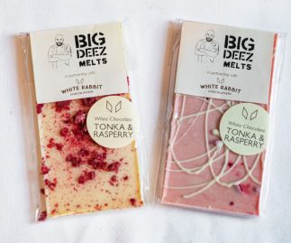 Big Deez Melts White Chocolate, Tonka Bean & Raspberry Bar