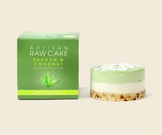  6 x Pandan & Coconut Raw Cake | Infused with Spirulina