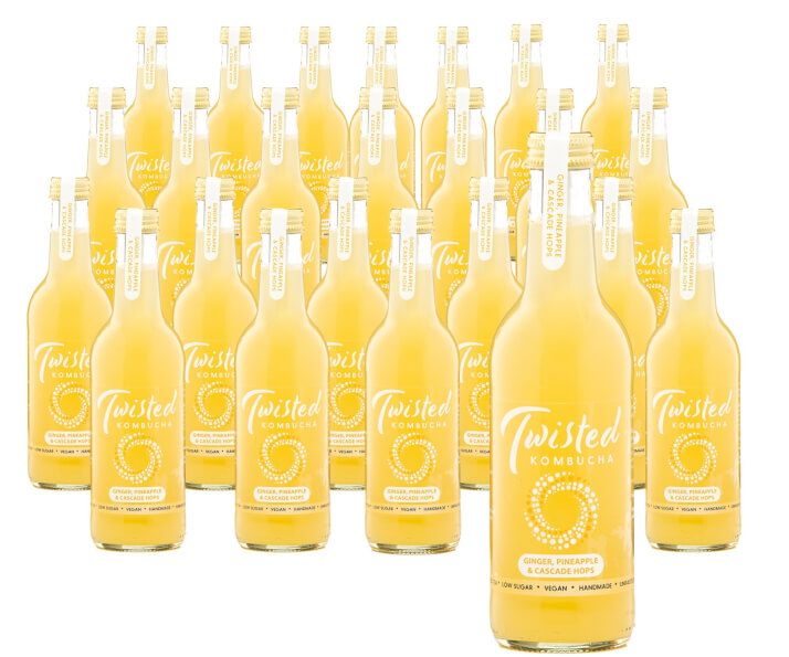 Ginger, Pineapple & Cascade Hops Kombucha - 24 Pack