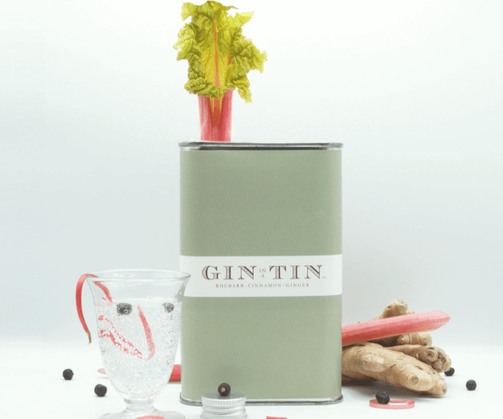 LONDON DRY RHUBARB, CINNAMON & GINGER GIN IN A TIN – 50CL TIN