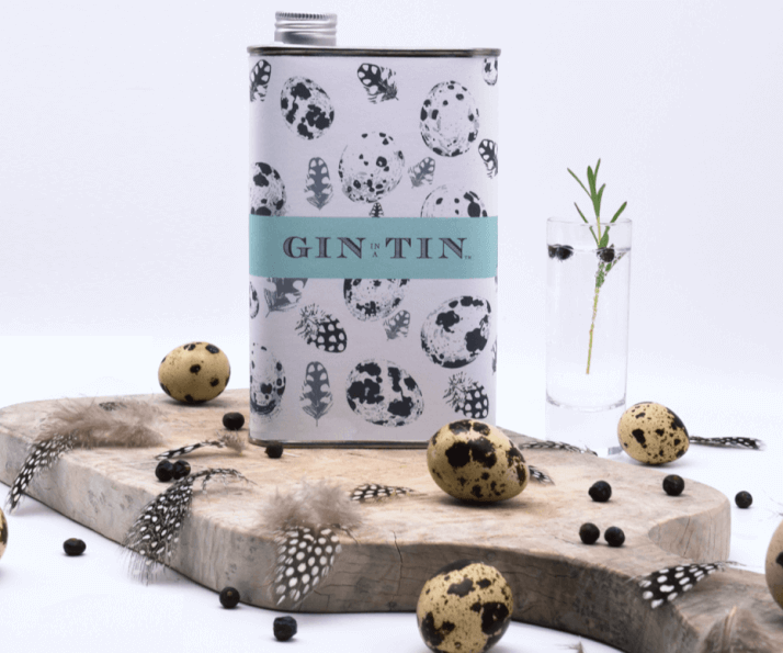 EGGS & FEATHER TIN OF GIN - 50CL TIN