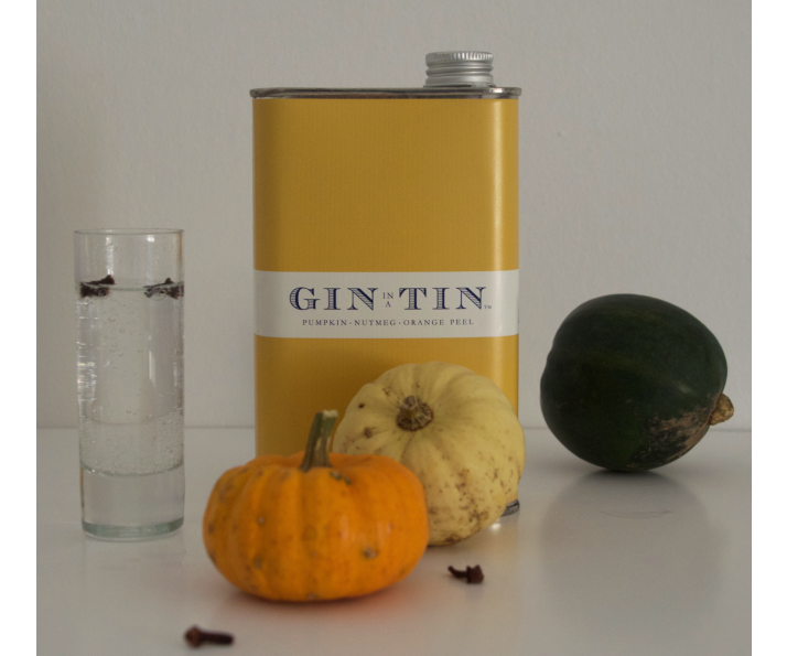 LONDON DRY PUMPKIN, ORANGE PEEL & NUTMEG GIN IN A TIN  - 50CL TIN