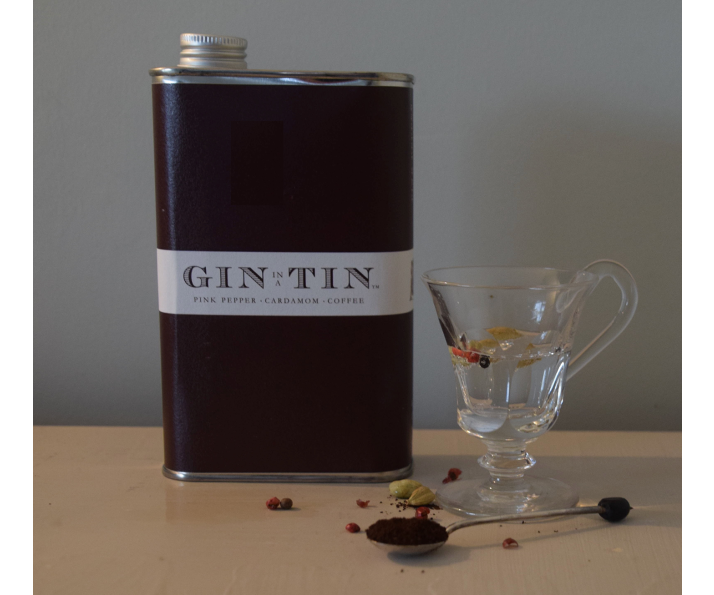 LONDON DRY PINK PEPPER, CARDAMOM & COFFEE GIN IN A TIN- 50CL TIN