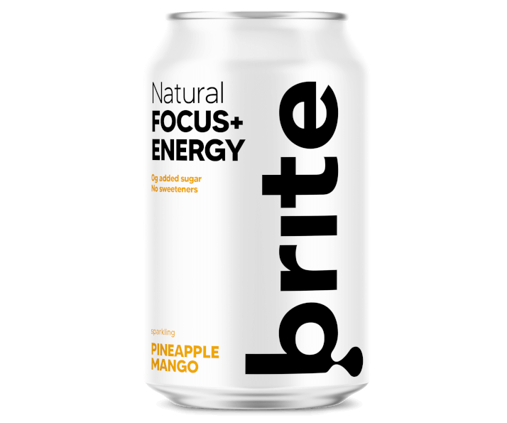 Brite Natural Focus Energy - Pineapple Mango 24 x 330ml