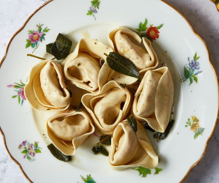 Pumpkin & Sage Tortelloni with Vegan Sage Butter