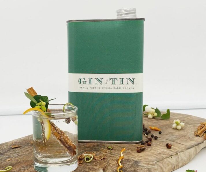 LONDON DRY BLACK PEPPER, CASSIA BARK & CLOVES GIN IN A TIN – 50CL TIN