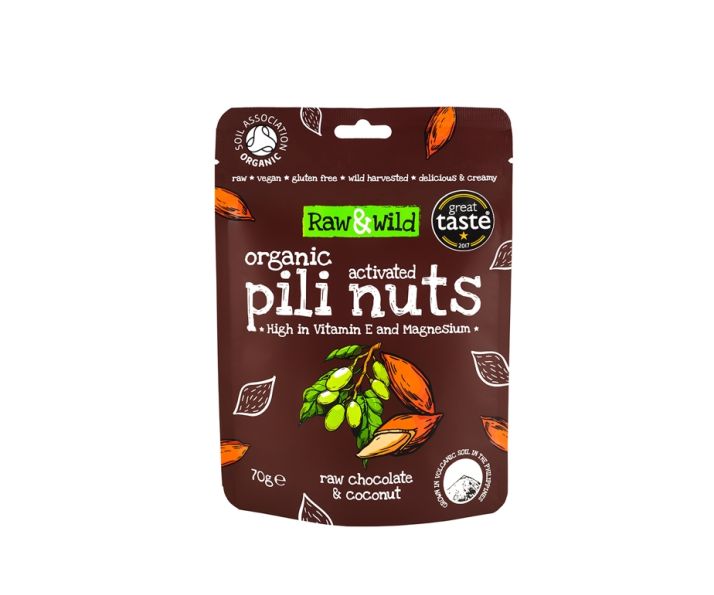 Organic Activated Raw Chocolate & Coconut Pili Nuts - 70g