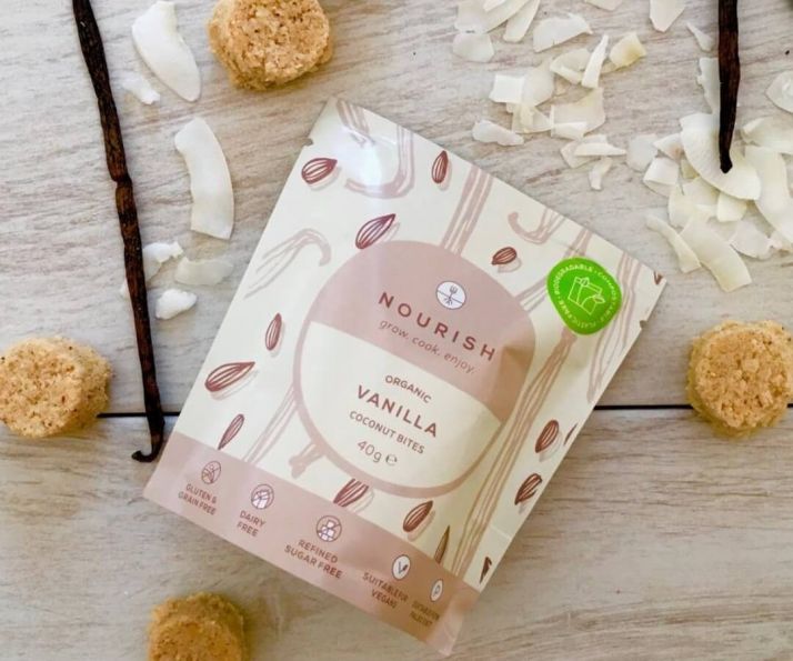 Organic Vanilla Coconut Bites - case of 10 x 40g pouches