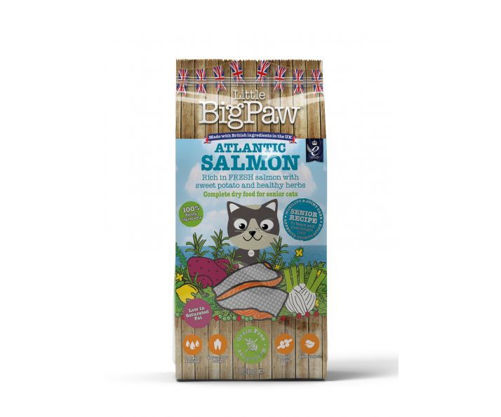 Atlantic Salmon Complete Dry Food for Senior Cats 1.5kg x4