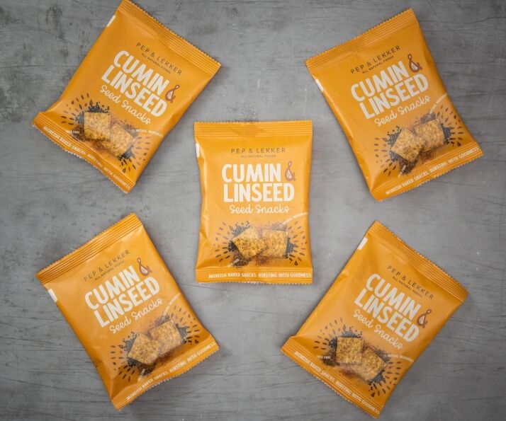 Pep & Lekker cumin & linseed snacks (box of 5) 