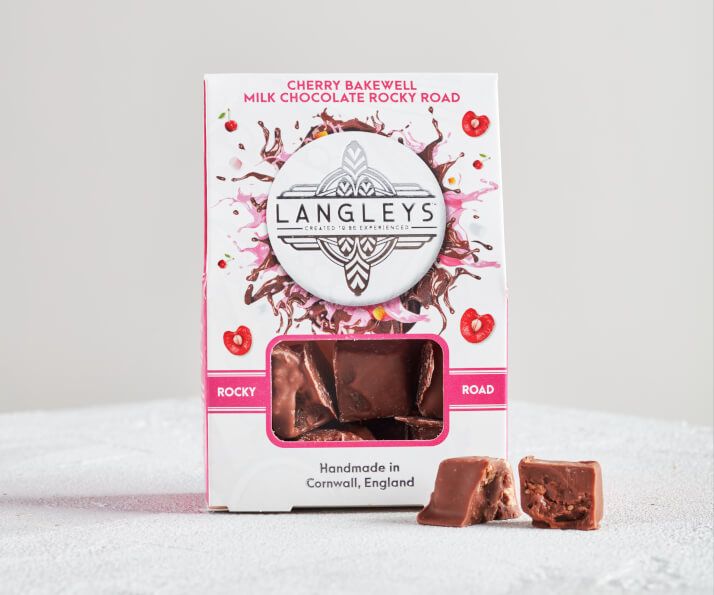 Milk Chocolate Cherry Bakewell Rocky Road Carton