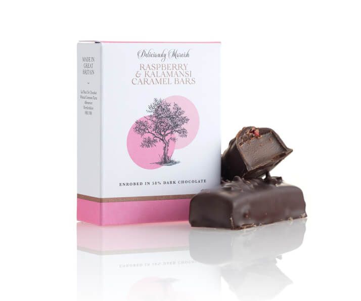 Raspberry and Kalamansi Caramel Chocolate Bar ( 3 boxes 2 bars per box)