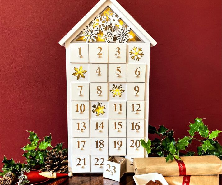 Luxury Chocolate Truffle Wooden Advent Calendar