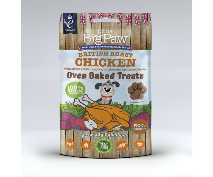 British Roast Chicken Oven Baked Treats for Dogs 9 x 130
