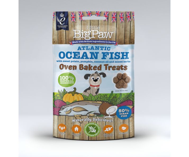 Oven Baked Atlantic Ocean Fish Treats for Dogs 9 x 130g