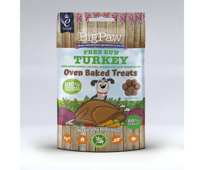 Free Run Oven Baked Turkey Treats for Dogs 9 x 130g