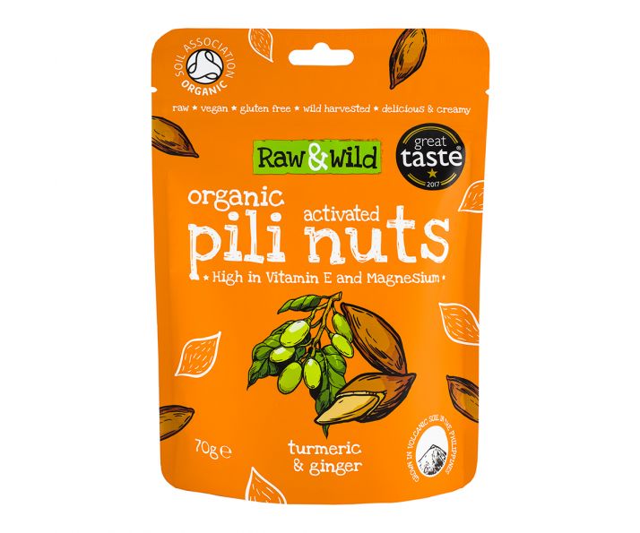 Organic Activated Turmeric & Ginger Pili Nuts - 70g