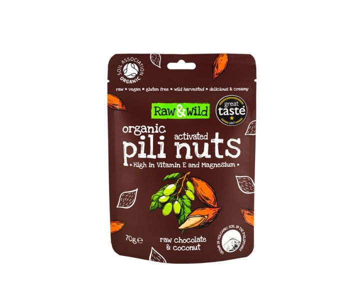 Organic Activated Raw Chocolate & Coconut Pili Nuts - 70g