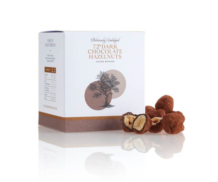 72 Dark Chocolate Hazelnuts Melted Inside
